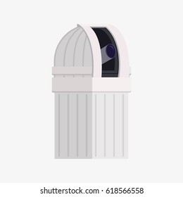 Planetarium apparatus for projection. Vector flat illustration.