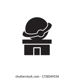 planetarium icon glyph vector illustration. isolated on white background