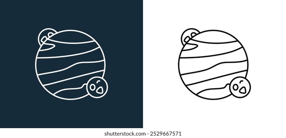 planetarium icon isolated on white and black colors. planetarium outline linear vector icon from outer space collection for mobile apps, web and ui.