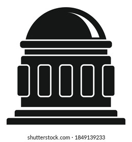 Planetarium-Symbol. Einfache Illustration des Planetariums, Vektorsymbol für Webdesign einzeln auf weißem Hintergrund