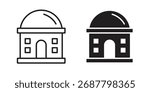 Planetarium icons simple vector set. logo sign symbol set