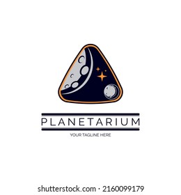 Planetarium space logo design template for brand or company and other