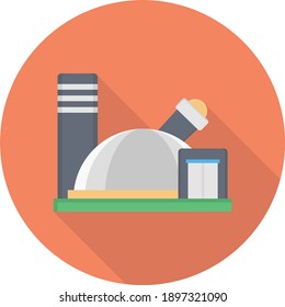 planetarium vector flat colour icon