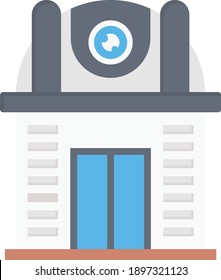 icono planetario vector de color plano