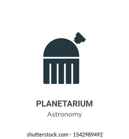 Planetarium vector icon on white background. Flat vector planetarium icon symbol sign from modern astronomy collection for mobile concept and web apps design.
