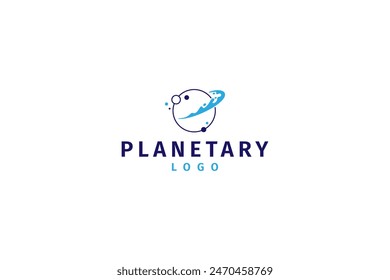 Planetary abstract minimalist logo design