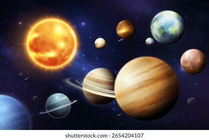 Alinhamento Planetário no Vasto Universo