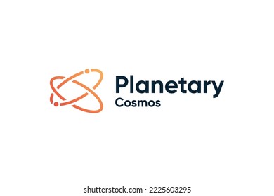 Planetary cosmos orbit astrology logo design