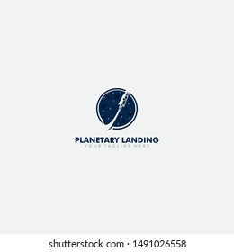 Planetary of land Modern Rocket Logo Designs