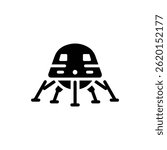 Planetary Landing Pod with Legs Extended Minimal Icon