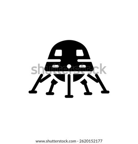 Planetary Landing Pod with Legs Extended Minimal Icon