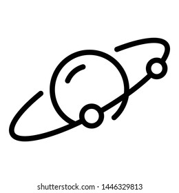 Planetary motion icon. Outline planetary motion vector icon for web design isolated on white background
