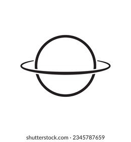 planetary rings icon logo design vector isolated on white background.