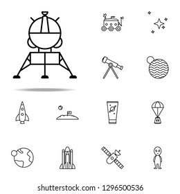 planetary station icon. Cartooning space icons universal set for web and mobile