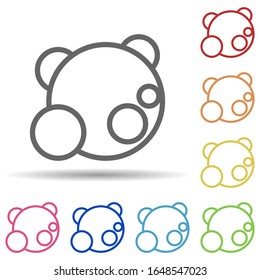 Planetary system in multi color style icon. Simple thin line, outline vector of science icons for ui and ux, website or mobile application