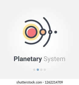 planetary system vector icon