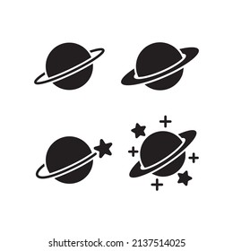 Planet,Earth Icon Logo Design Vector Template Illustration