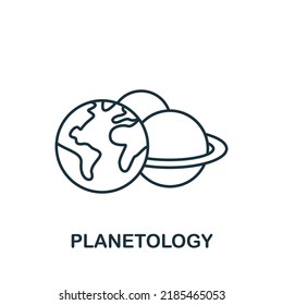 Planetology icon. Monochrome simple Bioengineering icon for templates, web design and infographics