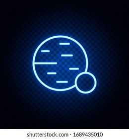 Planets blue neon icon - Vector. Spage concept vector illustration.
