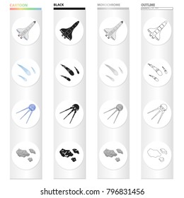Planets, constellation, galaxy and other web icon in cartoon style.Science, progress, universe, icons in set collection.