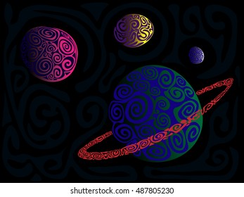 Planets in the deep dark space