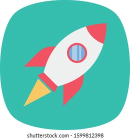 Planets Flat icons for rocket &  astronaut