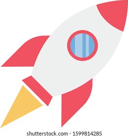 Planets Flat icons for rocket &  astronaut