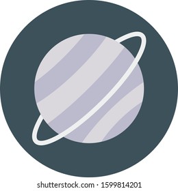 Planets Flat icons for  space  & orbital 