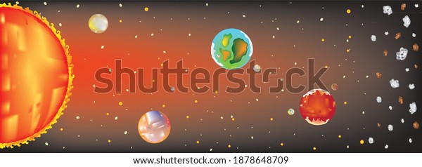 planets and habitable zone asteroids are orbiting sun,\
super earth, hot earth, earth in space, distance between sun and\
earth , mars with water ice, asteroid complex over mars planet,\
super earths 