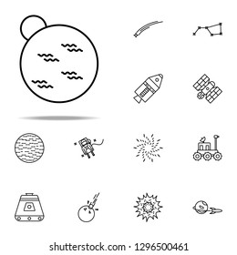 planets icon. Cartooning space icons universal set for web and mobile