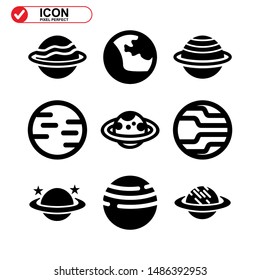 Planets  icon isolated sign symbol vector illustration - Collection of high quality black style vector icons
