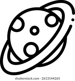 planets icon. Thin Linear Style Design Isolated On White Background