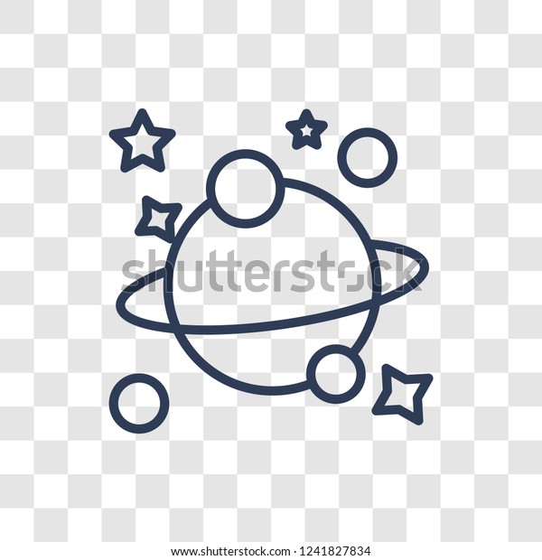 Planets icon. Trendy linear\
Planets logo concept on transparent background from ASTRONOMY\
collection