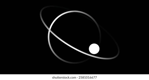 Planets Illustration On black Background.