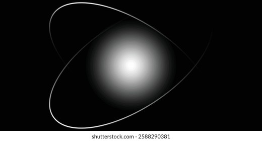 Planets Illustration On black Background.