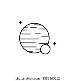 planets inspace icon. Simple thin line, outline vector of space, cosmos, universe icons for UI and UX, website or mobile application