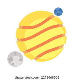 planets and moon space outer icon