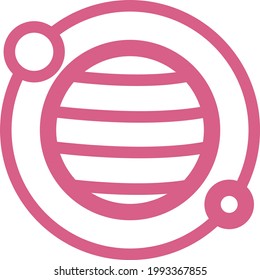 Planets orbit, illustration, on a white background.