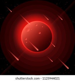 Planets in outer space. Abstract imaginary planets for design card, scientific conference invitation, school education wallpaper, t shirt, bag print, modern workshop advertising, shop sale posteê etc.