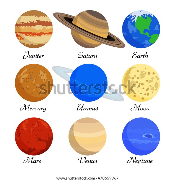 Planets Solar System Stock Vector (Royalty Free) 470659967