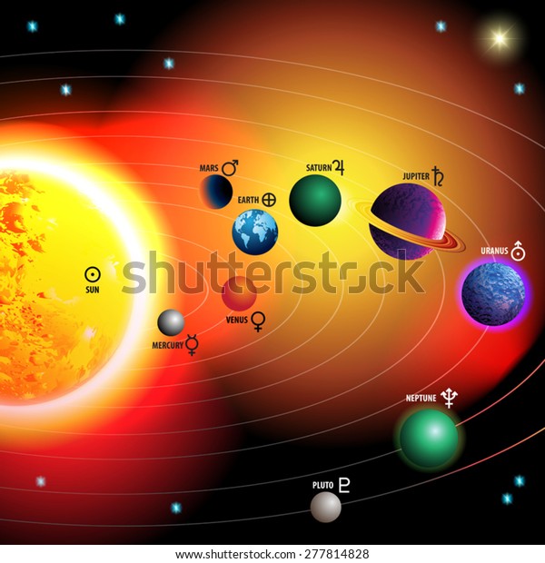 Planets Solar System Around Sun Vector Stock Vector (Royalty Free ...