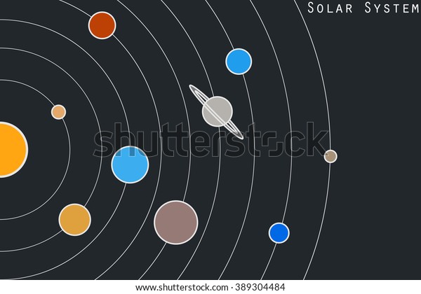 Planets Solar System Illustration Original Style Stock Vector (Royalty ...