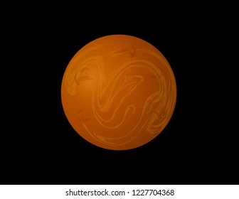 Planets of the solar system. Mercury vector