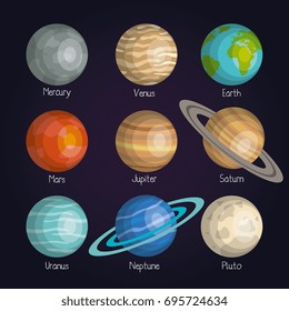 Cartoon Solar System Planets Astronomical Observatory Stock Vector ...