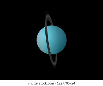 Planets of the solar system. Uranus vector.