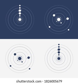 planets of the solar system vector icons