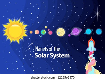 Planets of the solar system. Vector illustration for posters, banners and much more.
