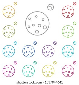 Planets, space multi color icon. Simple thin line, outline vector of space icons for ui and ux, website or mobile application