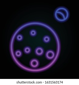 Planets, space nolan-neon style icon. Simple thin line, outline vector of space for ui and ux, website or mobile application