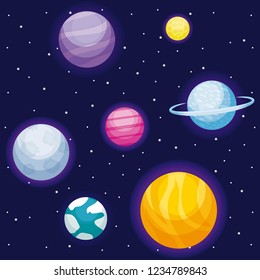 planets space universe icon